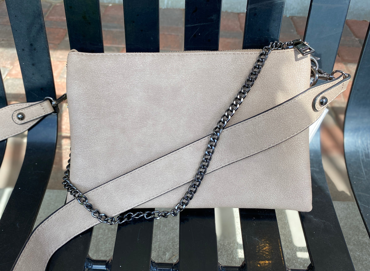 Izzy: Monogram Crossbody W/ Chain