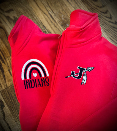 Indians Rainbow Port & Company Youth Quarter Zip