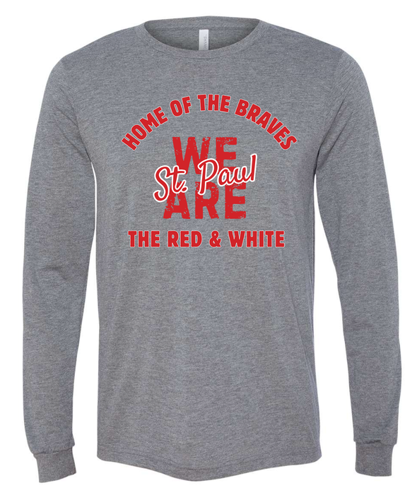 St. Paul Spirit Long Sleeve Tees - The Red & White
