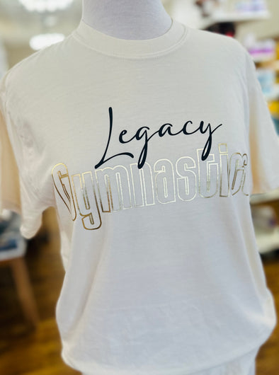 Legacy Gymnastics Retro Wording Tee