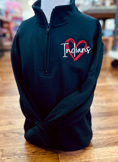 Indians Heart Youth Quarter Zip