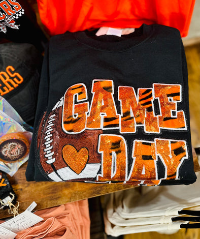 Game Day Tiger Sequin Sweatshirt