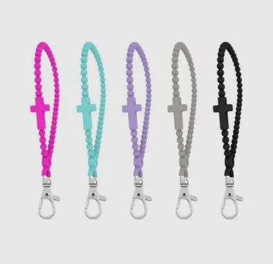 Ryan & Rose Silicone Jesus Wristlet Keychain