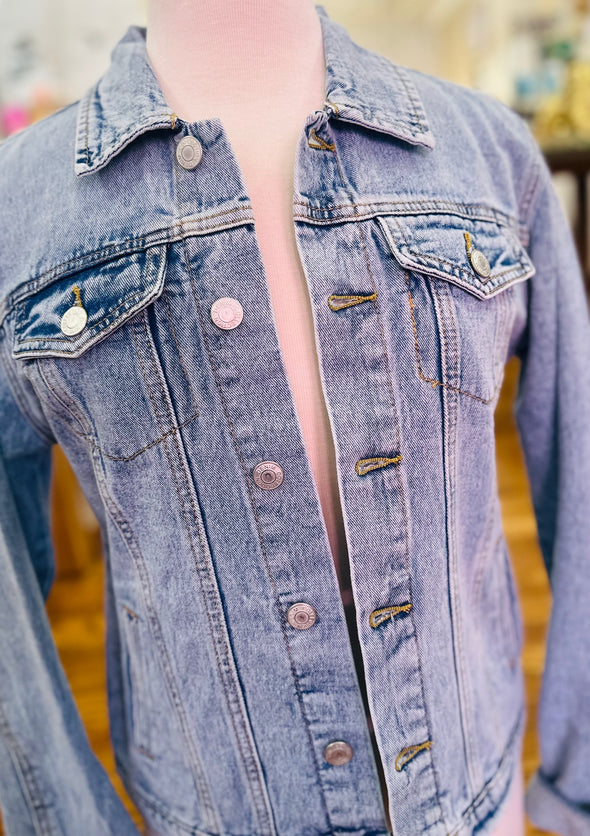 Sequin Headdress Denim Jacket