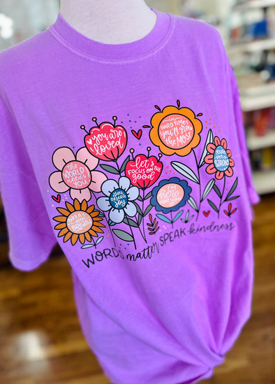 Speak Kindness Comfort Colors Tee