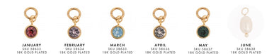 Thea Charm Bar Birthstones