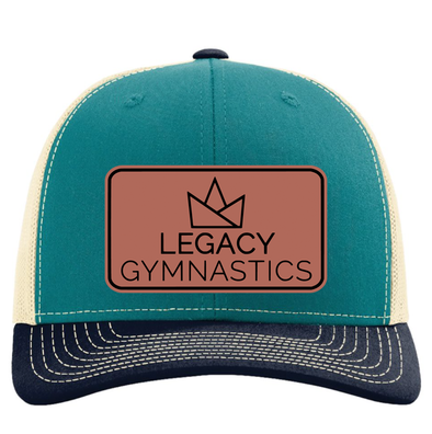 Legacy Gymnastics Leather Patch Trucker Cap