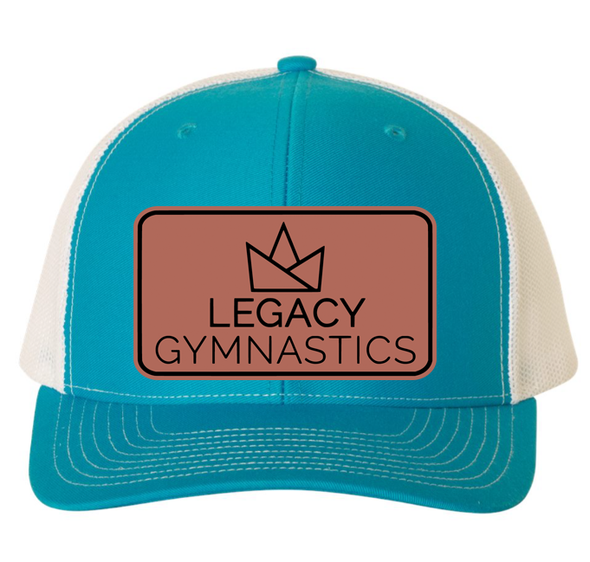Legacy Gymnastics Leather Patch Trucker Cap