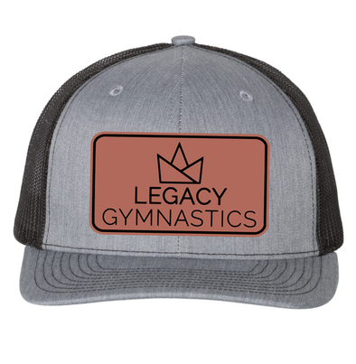 Legacy Gymnastics Leather Patch Trucker Cap