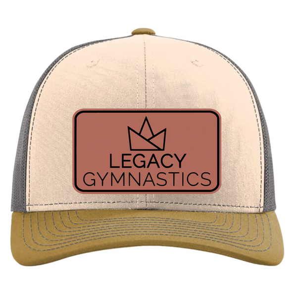 Legacy Gymnastics Leather Patch Trucker Cap