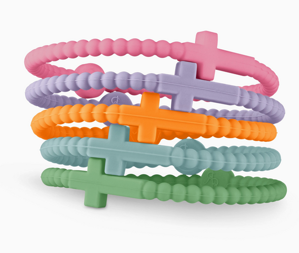 Ryan & Rose Silicone Jesus Bracelets 5-Pack