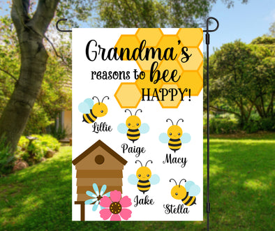 Grandma's BEE Happy Garden Flag