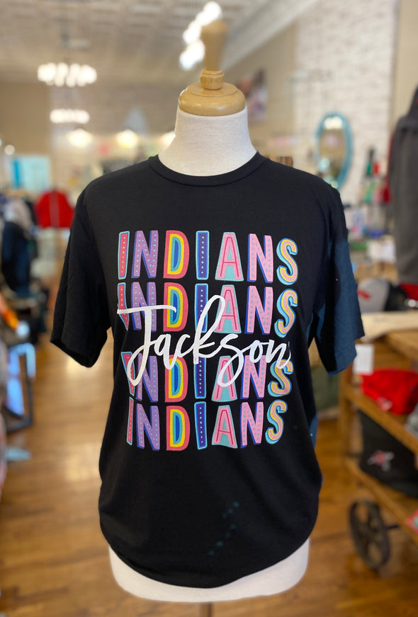 Indians Rainbow on Repeat Tee