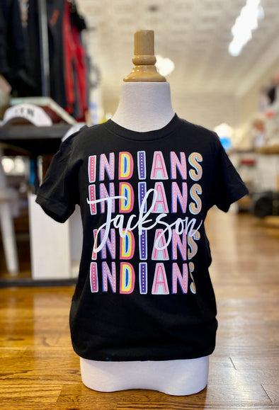 Youth Indians Rainbow on Repeat Tee