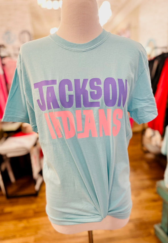Comfort Colors Jackson Indians Colorful Throwback