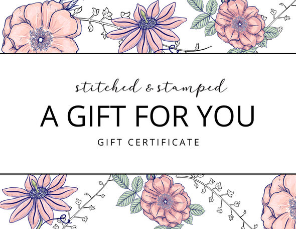 Stitched & Stamped Gift Card